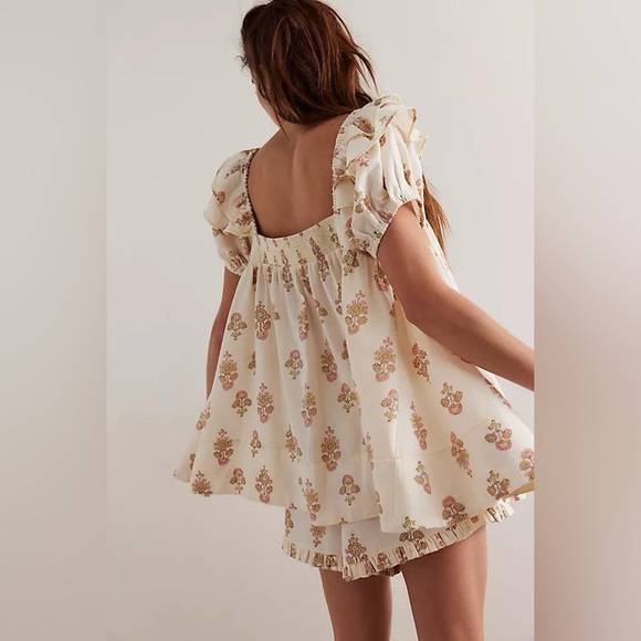 Free People Cream Floral Top - Picture 2 of 2